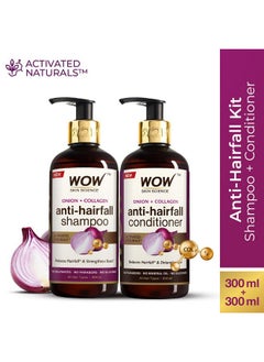 WOW Skin Science Onion Oil Shampoo & Conditioner Kit With Red Onion Seed Oil Extract, Black Seed Oil & Provitamin B5 (Shampoo + Conditioner), 600 Ml  - Image 2