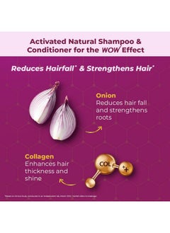 WOW Skin Science Onion Oil Shampoo & Conditioner Kit With Red Onion Seed Oil Extract, Black Seed Oil & Provitamin B5 (Shampoo + Conditioner), 600 Ml  - Image 3