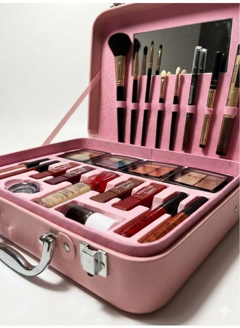 Missyoung Miss Young Exquisite Professional Makeup KitMiss Young Makeup Kit Box Aluminum - Image 2
