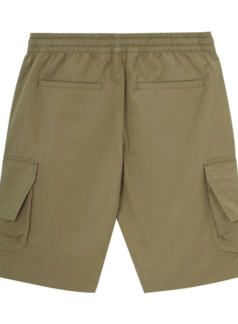 GIORDANO Men's Cotton Twill Cargo Shorts: Relaxed Fit, Elastic Waist Comfort