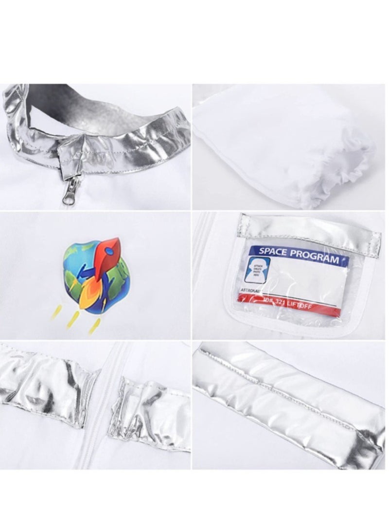 Loquat Astronaut Children's Clothing Space Pilot Jumpsuit With Chest Badge Helmet And Gloves Party Performance Performance Costumes Dance Platform Costumes - Image 3