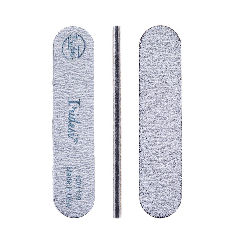 Iridesi Mini Zebra Nail File 100 180 Emery Boards 35 Inches Long By 75 Inches Wide Fingernail Filers Per Pack 50