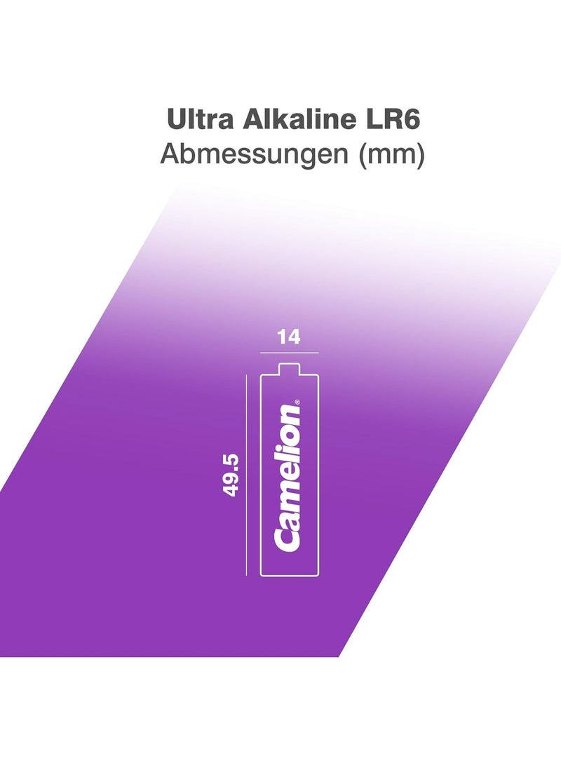Camelion Ultra Alkaline Batteries LR6 AA Mignon – Powerful, versatile, long-lasting - 4+2 Free Pack - Image 4