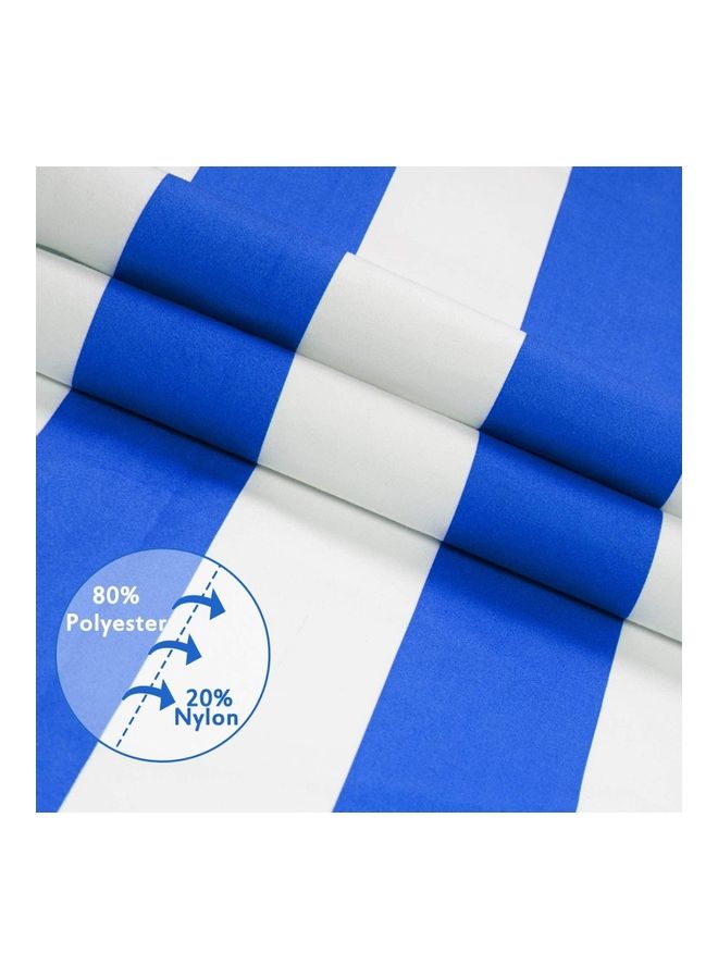 NIBEMINENT Microfiber Quick-Drying Towel Blue/White 90x170cm - Image 3