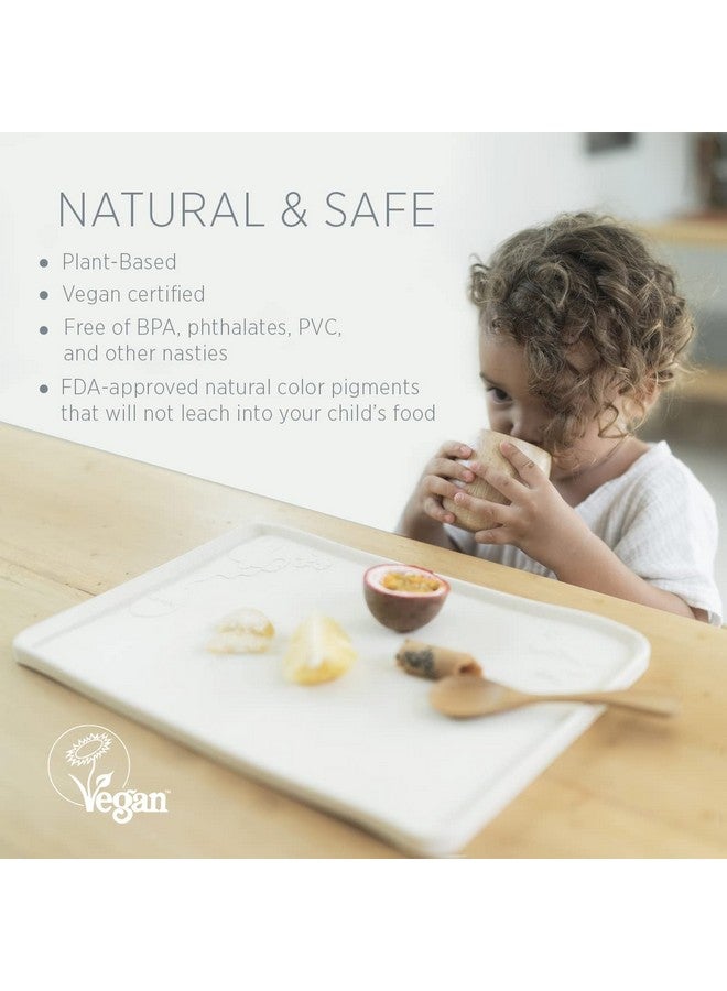 HEVEA Natural Rubber Kids Placemat - Alternative to Silicone and Plastic with Upcycled Material, Safe for Children with Fun Animal Designs and Practical Features (Blue) - Image 2