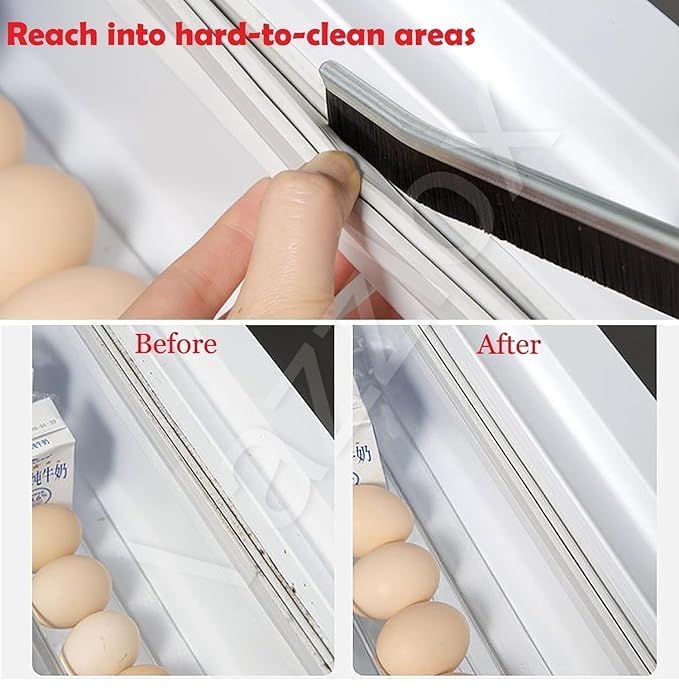 Credo Cleaning Brush (Pack of 3) Hard Bristle Gap Brush for Cleaning Multipurpose Crevice Cleaning Brush Dead Corner Cleaning Brush Used for Home Toilet Bathroom Kitchen Tiles Window Slots - Image 2