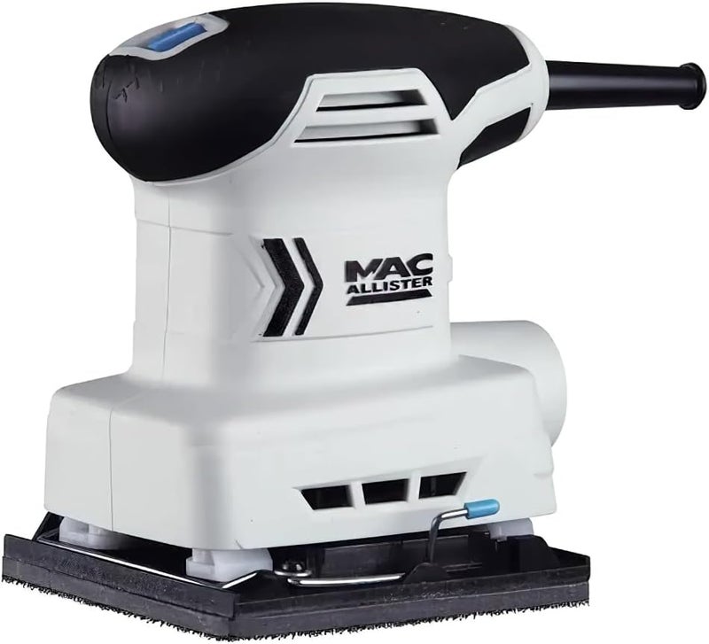 Mac Allister Msss220 220W 220-240V Corded 1/4 Sheet Sander, White/Black - Image 1