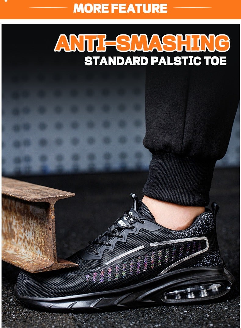 Steel Toe Shoes for Men Lightweight Safety Shoes Comfortable Puncture Proof Slip On Indestructible Work Shoes and Fashion Sneakers. - Image 5