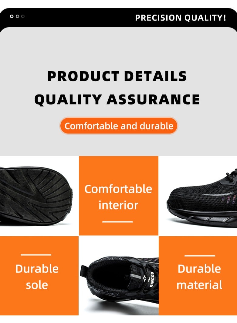 Steel Toe Shoes for Men Lightweight Safety Shoes Comfortable Puncture Proof Slip On Indestructible Work Shoes and Fashion Sneakers. - Image 4
