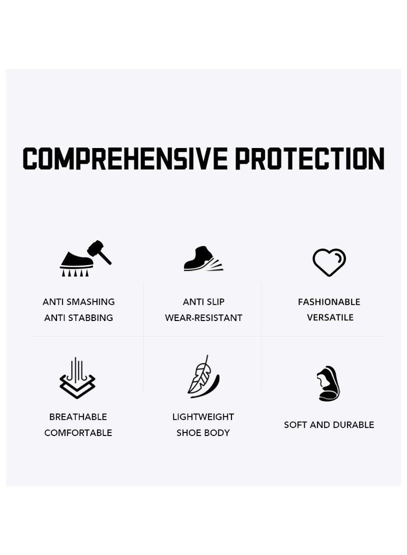 Steel Toe Shoes for Men Lightweight Safety Shoes Comfortable Puncture Proof Slip On Indestructible Work Shoes and Fashion Sneakers. - Image 3