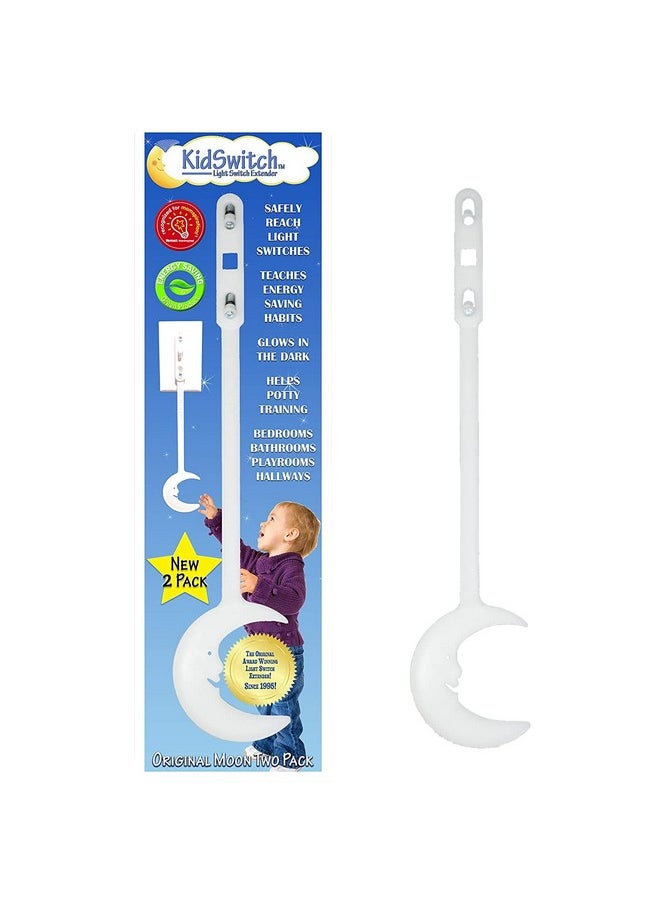 Kidswitch Light Switch Extender For Kids (2 Pack) - Glow In The Dark Toddler Light Switch - Kids Light Switch Extender - Quick Install, Easy Grab Extension, Award Winning  - Image 1