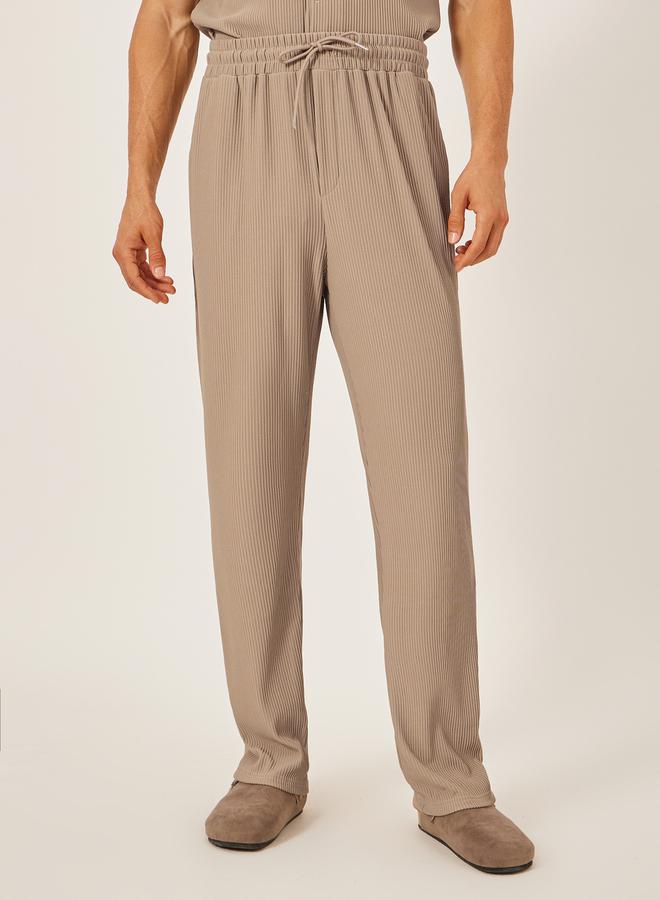 Styli Textured Ribbed Knit Relaxed Fit Shirt and Pants Co-Ords  - Image 5