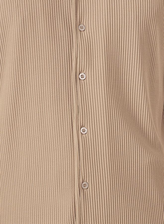 Styli Textured Ribbed Knit Relaxed Fit Shirt and Pants Co-Ords  - Image 3
