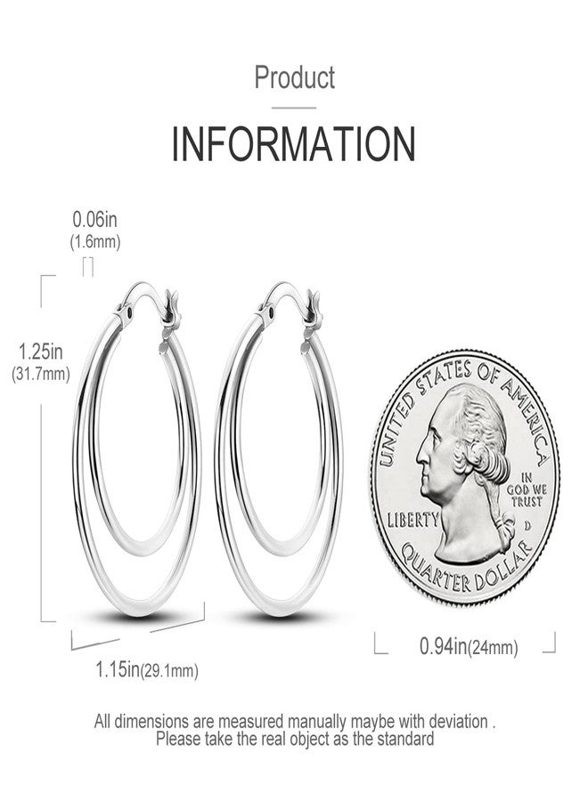 NARMO 925 Sterling Silver Hoop Earrings for Women Hypoallergenic Lightweight Simple Huggie Hoop Earrings Twisted Hoop Earrings Colorful Cubic Zirconia Hoop Earrings Rainbow Hoop Earrings, 1.15 inches - Image 3