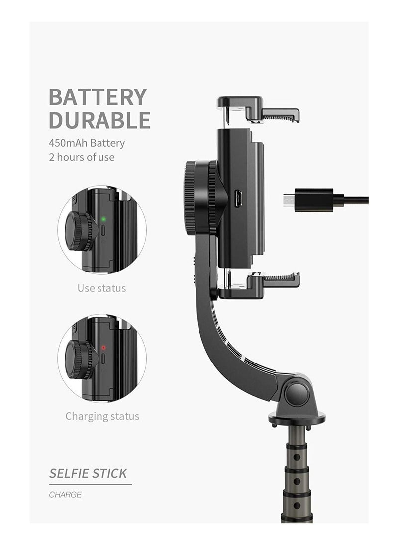 ELTRAZONE Gimbal Stabilizer for Smartphone L08 Handheld Gimbal with 360°Auto Balance Remote Wireless Bluetooth Selfie Stick Pan-tilt Tripod with Built-in Bluetooth Remote  - Image 3