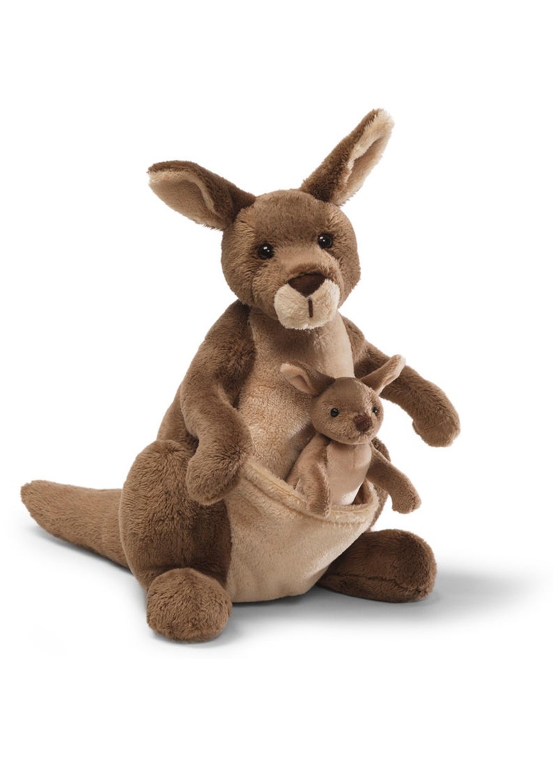 GUND GUND Jirra Kangaroo with Removable Joey Plush, Stuffed Animal for Ages 1 and Up, Brown, 10”  - Image 1