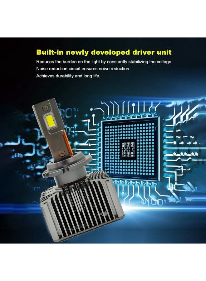 3XR D1/D3 LED Headlight Bulbs P130 3XR – 260W 30000LM Super Bright 6500K White, CANBUS Ready, IP65 Waterproof, Latest Chip Technology, Ultra-Focused Beam, Plug & Play 12V Headlights - Image 4