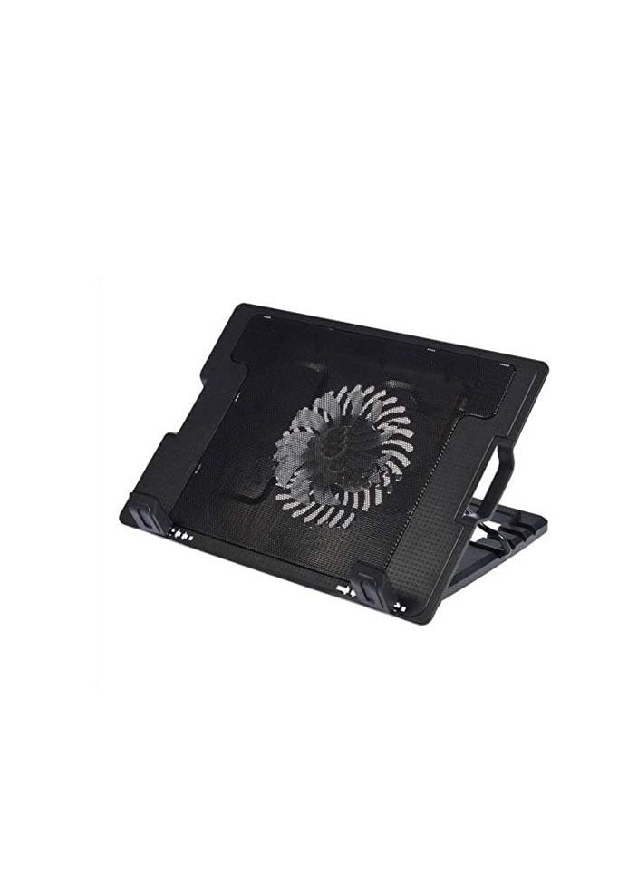 Generic Adjustable Laptop Stand with 2 Fans and USB Port, LED Light Cooling Base for 9-17 Inch Laptop  - Image 2