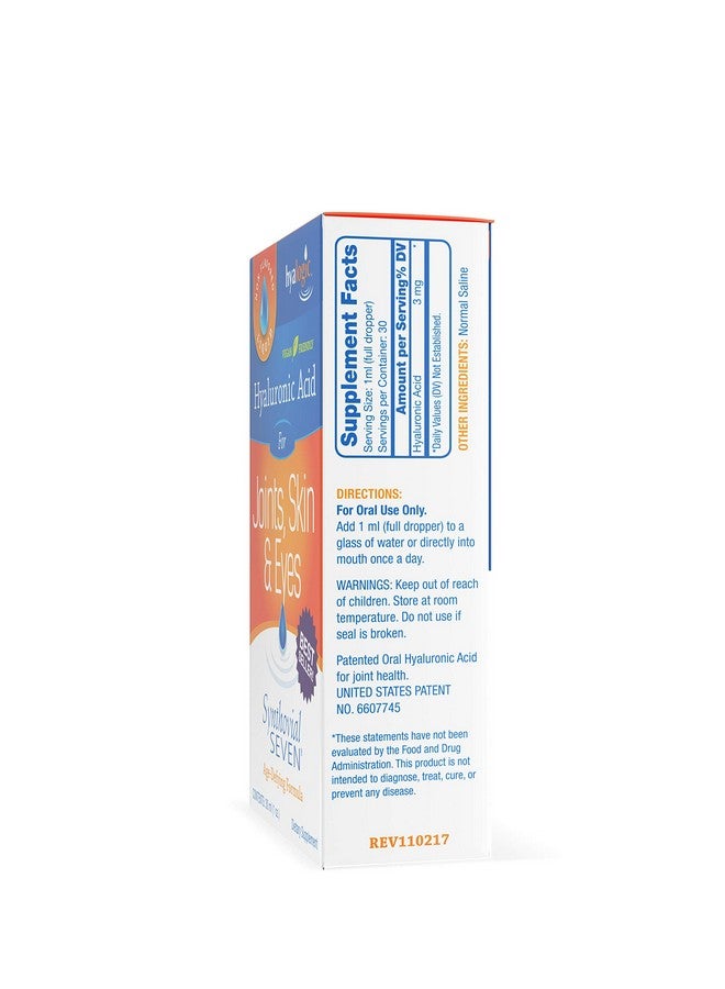 هالوجيك Hyalogic Synthovial Seven - مكمل حمض الهيالورونيك عن طريق الفم 1 أونصة - سائل حمض الهيالورونيك يدعم ترطيب البشرة والمفاصل والعين والشفاه - نباتي وخالي من الجلوتين 1 أونصة - Image 5