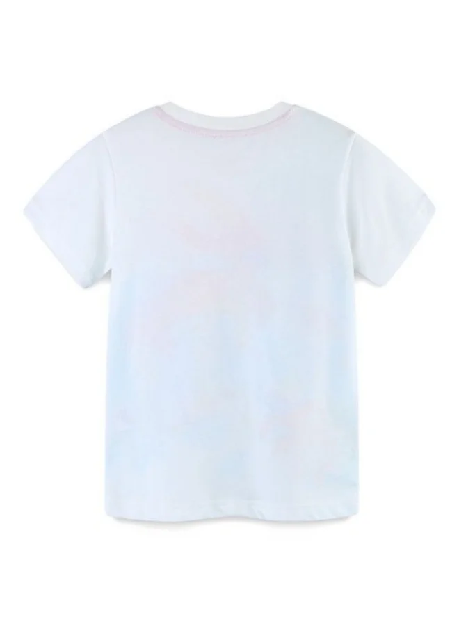 يونيكي White Graphic Printed Round Neck T-shirt