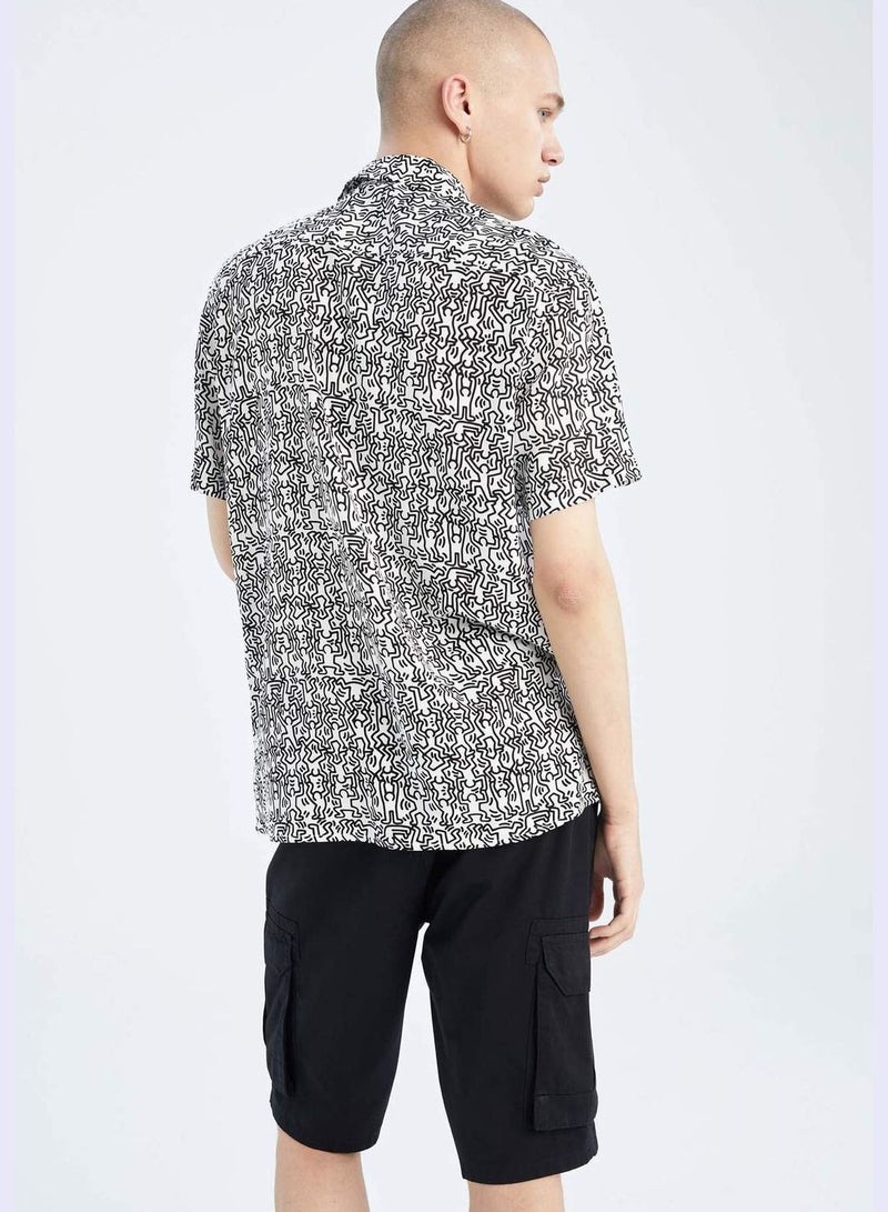 Coool Keith Haring Regular Fit Short Sleeve Viscose Hawaiian Shirt