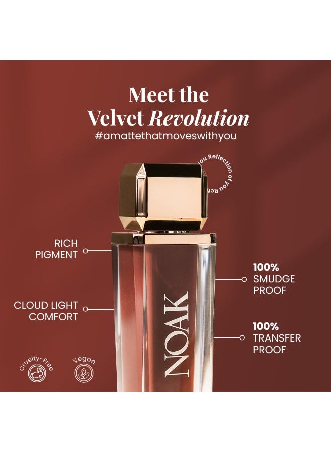 Noak Velvet Matte Liquid Lipstick for Women | Waterproof, Smudge-Proof & Transfer-Proof | Long-Lasting up to 8Hrs | Bold & Highly Pigmented | Cruelty-Free | 5ml (Mocha Muse) - Image 3