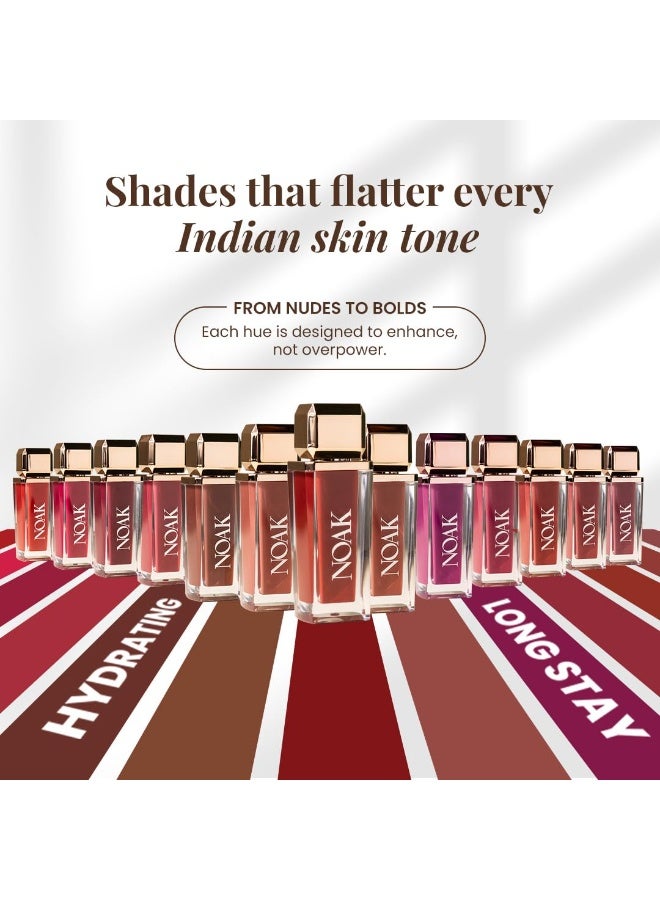 Noak Velvet Matte Liquid Lipstick for Women | Waterproof, Smudge-Proof & Transfer-Proof | Long-Lasting up to 8Hrs | Bold & Highly Pigmented | Cruelty-Free | 5ml (Mocha Muse) - Image 2