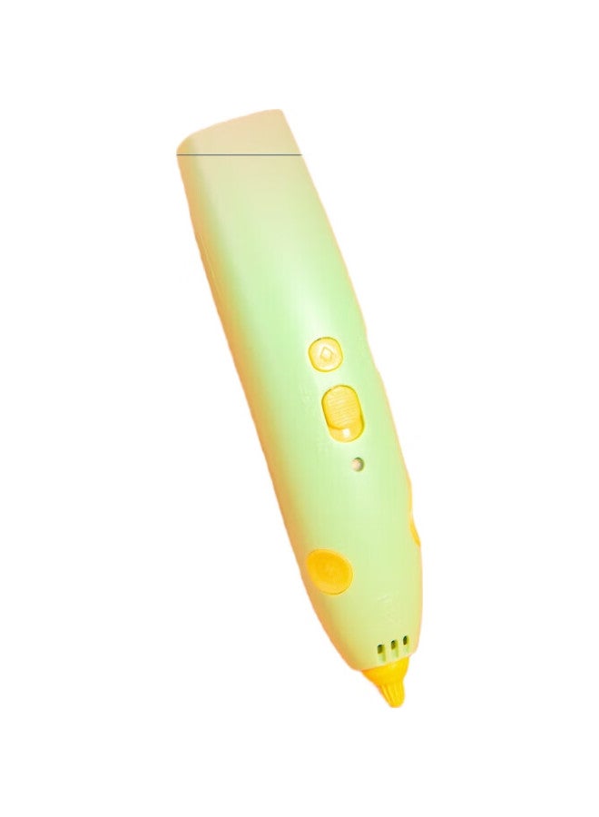 Deli قلم طباعة ثلاثي الأبعاد من دلي، لاسلكي، منخفض الحرارة، ذكي، إبداعي، قلم رسم، لعبة، هدية عيد ميلاد الأطفال وهدية العودة إلى المدرسة، مجموعة DIY يدوية (مع 3 ألوان من المواد الاستهلاكية)، أخضر - Image 1