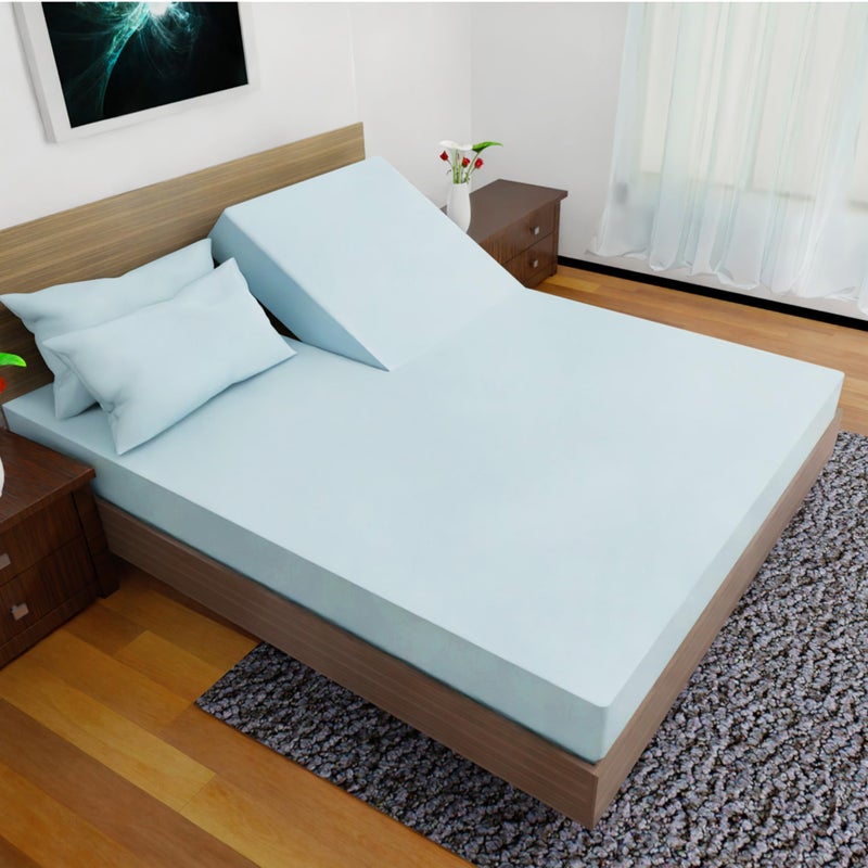 Royal Bliss 1900 Royal Bliss 1900 Top Split Flex Head King Size Sheet Set - Egyptian Quality Ultra-Soft Bed Sheets - Double Brushed - Deep Pockets- Easy Fit - 4 Piece Set- Fade Resistant (Top Split Flex Head  Aqua)  - Image 1