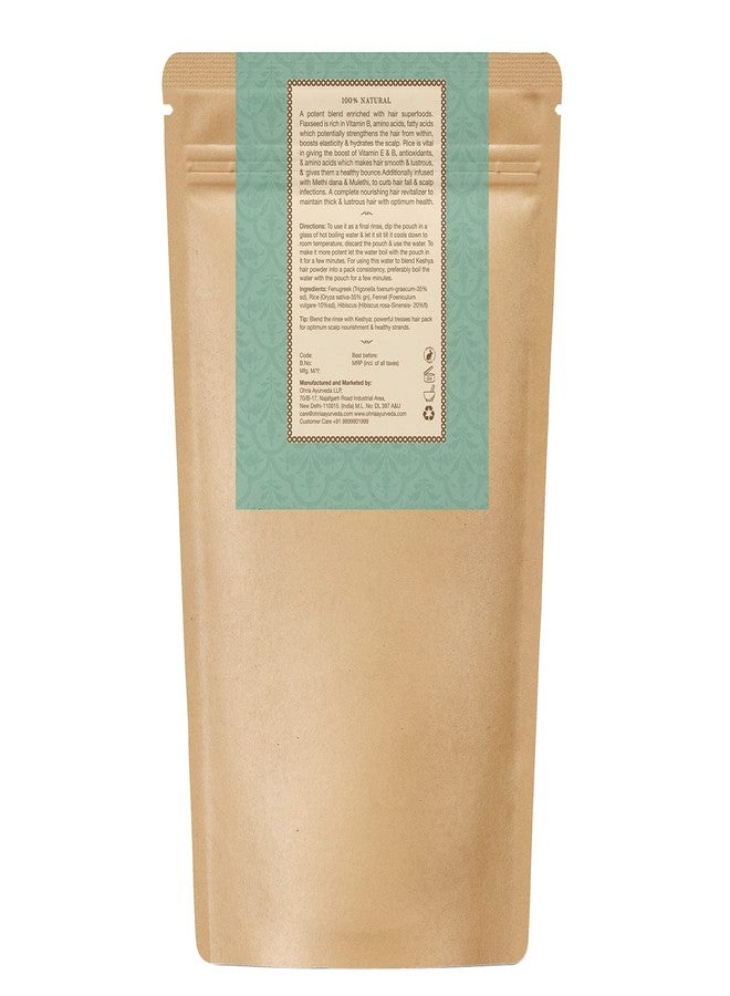 Ohria Ayurveda Rice & Fenugreek Hair Growth Rinse | Supports Hair Growth | For Frizz-Free, Smooth & Lustrous Hair | Nourishing Herbal Hair Revitalizer for All Hair Types | Men & Women | 12g (20 Pouches) - Image 2