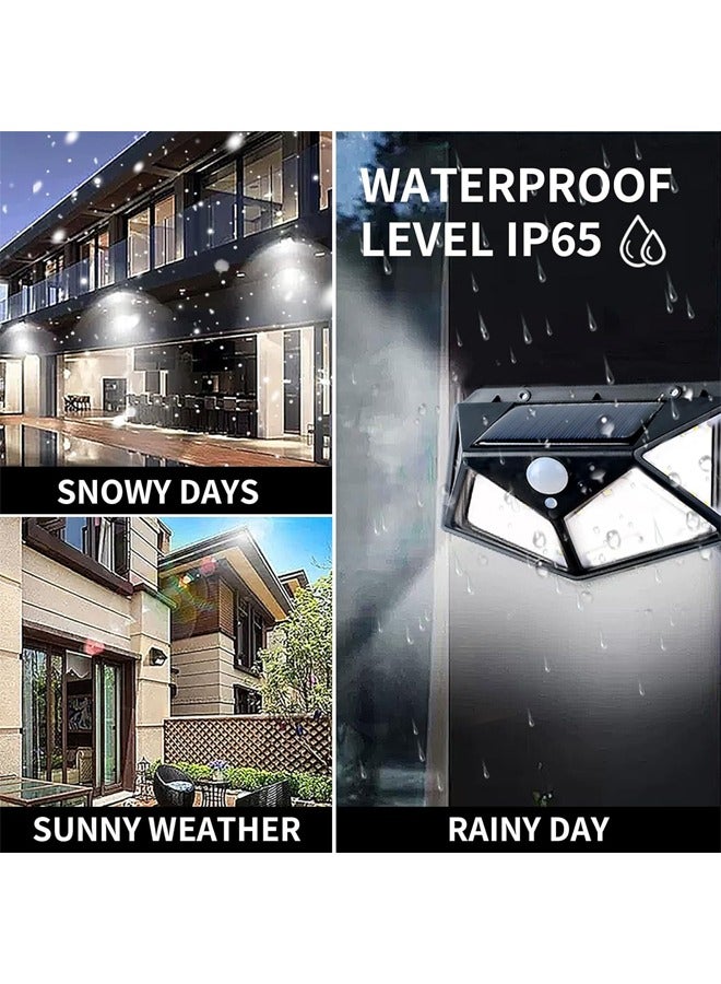 Generic 2 PCS Outdoor Solar Light, Solar Wall Light，100 LED Motion Sensor Solar Light, IP65 Waterproof Module,  270° Wide Angle Solar Light for Garden, Terrace, Garage  - Image 4