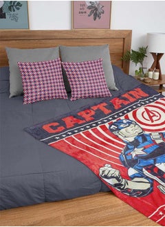 MARVEL Captain America Flannel All-Season Ultra Soft Fade Resistant Blanket for Kids  - Image 2