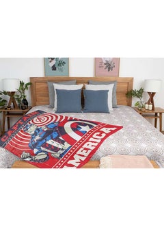 MARVEL Captain America Flannel All-Season Ultra Soft Fade Resistant Blanket for Kids  - Image 4