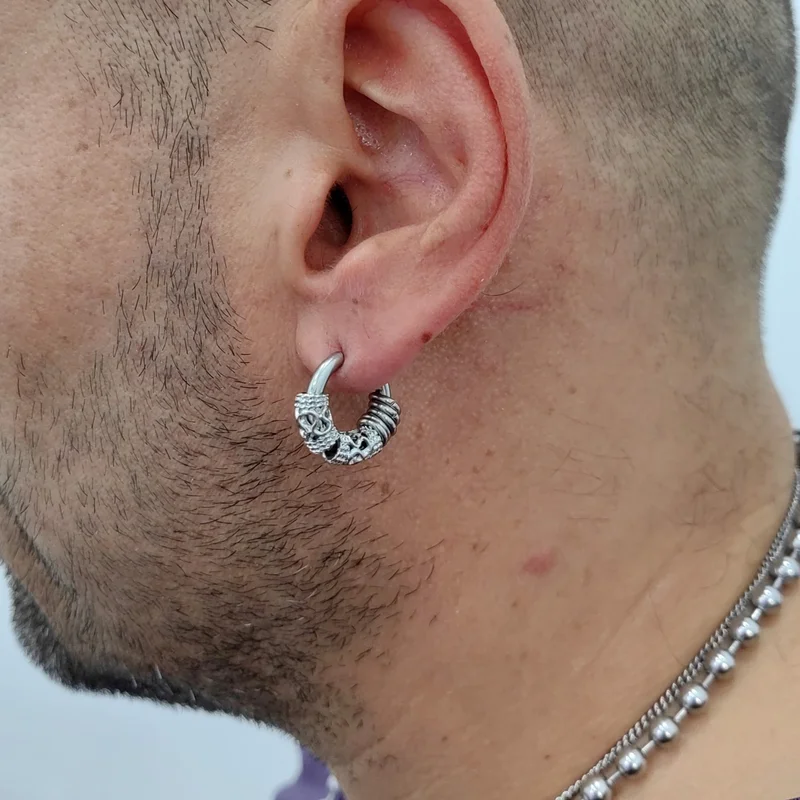 شافين Steel Gothic Design Women Men Single Earring ET05