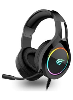 Silky Gamenote H2232D Illuminated RGB Gaming Headset for Computer, PlayStation 4 and Xbox by Havit, Over-Ear, Black