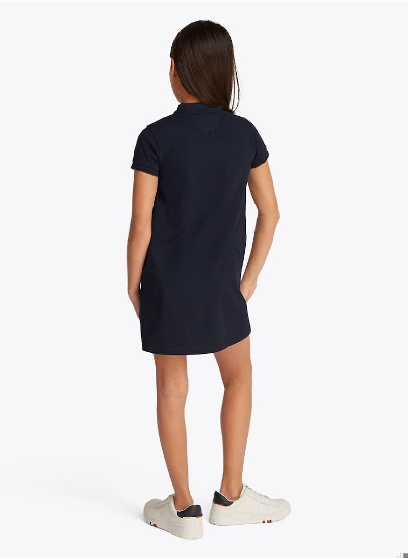 TOMMY HILFIGER Contrast Crew Neck Polo Dress  - Image 2