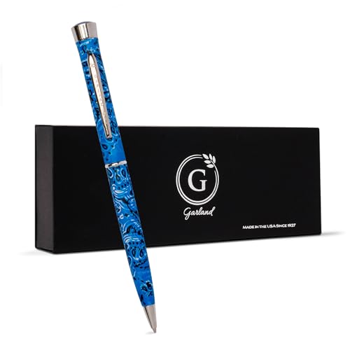 Garland Metal Twist Pen – Made in USA - Decorated Series, Gift for Client, Graduate, Professional Look, Gift Box, Refillable with Universal #1 Refill (Paisley-Chrome) - Image 5