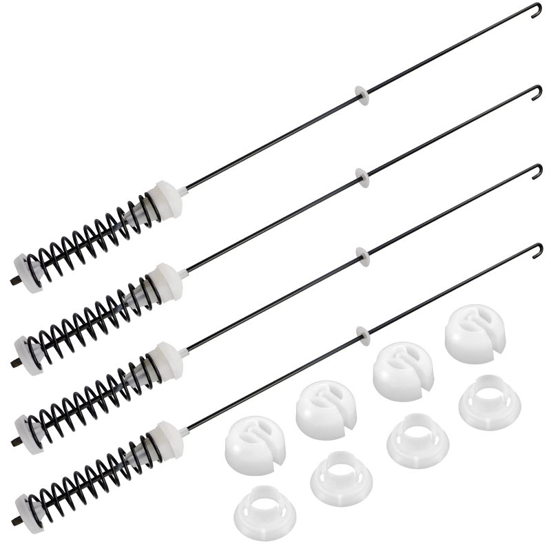 Techecook Updated W10780045 Washer Suspension Rods Kit (4 Pack) by Techecook - Replacement for Whirlpool Kenmore Maytag Amana suspension rod W10537442 W10780053 WTW4616FW0 NTW4516FW0 NTW4516FW1 WTW4800BQ1 - Image 1