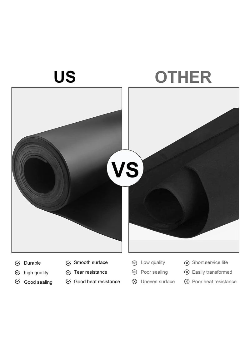 SYOSI - Rubber Sheet Neoprene Rubber Strips, Solid Rubber Rolls for DIY Gaskets, Crafts, Pads, Flooring Protection, Supports, Leveling, Anti-Vibration, Anti-Slip, Easy to Cut - Image 1