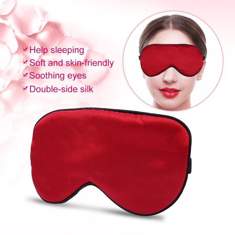 woobles Eye Cover, Natural Silk Sleeping Eye Mask Men Women Breathable Nap Sleep Shade Mask Eye Covering for Travel, Nap, Yoga(02) - Image 2