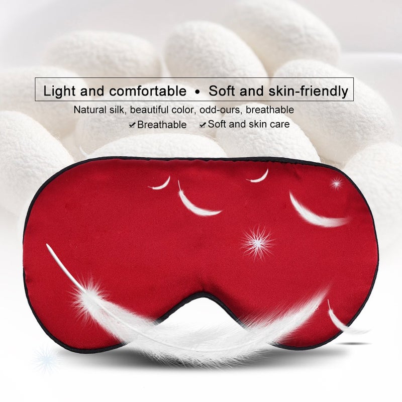woobles Eye Cover, Natural Silk Sleeping Eye Mask Men Women Breathable Nap Sleep Shade Mask Eye Covering for Travel, Nap, Yoga(02) - Image 3