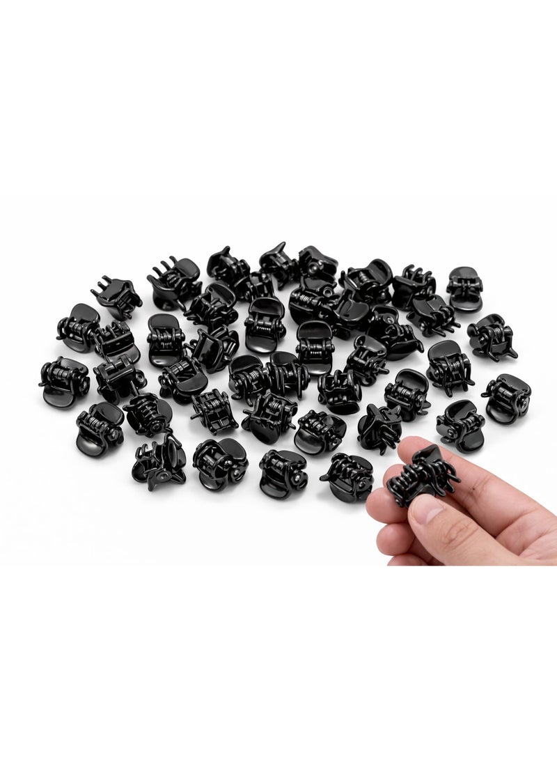 Jagravo Mini Hair Claw Clips for Kids Black Pack of 100 - Image 1