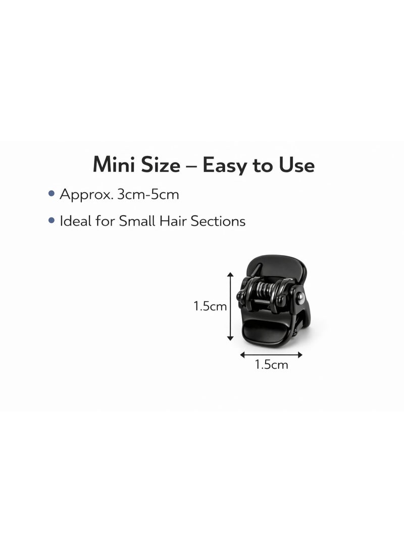 Jagravo Mini Hair Claw Clips for Kids Black Pack of 100 - Image 2