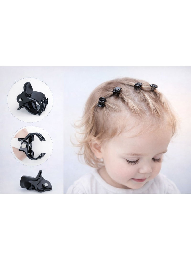 Jagravo Mini Hair Claw Clips for Kids Black Pack of 100 - Image 3