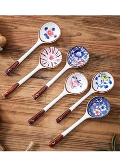 6pcs Ceramic Spoons Set,High-Quality Japanese Ceramic Soup Spoons Set - Hand-Painted Porcelain Spoons for Soup, Rice, and Desserts - Durable & Elegant Utensils with Long Handle - pzsku/Z977B15620297DF5D057EZ/45/_/1723000017/aa202794-d1b5-4fc3-8b50-7c86da79a0ef