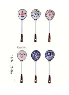 6pcs Ceramic Spoons Set,High-Quality Japanese Ceramic Soup Spoons Set - Hand-Painted Porcelain Spoons for Soup, Rice, and Desserts - Durable & Elegant Utensils with Long Handle - pzsku/Z977B15620297DF5D057EZ/45/_/1723000059/e4f29e40-9158-49d0-a532-f603f3c23a40