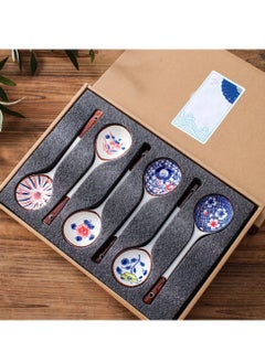 6pcs Ceramic Spoons Set,High-Quality Japanese Ceramic Soup Spoons Set - Hand-Painted Porcelain Spoons for Soup, Rice, and Desserts - Durable & Elegant Utensils with Long Handle - pzsku/Z977B15620297DF5D057EZ/45/_/1726899543/3d3717d8-cf60-4563-acde-e522d86acd42