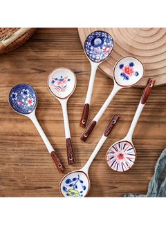 6pcs Ceramic Spoons Set,High-Quality Japanese Ceramic Soup Spoons Set - Hand-Painted Porcelain Spoons for Soup, Rice, and Desserts - Durable & Elegant Utensils with Long Handle - pzsku/Z977B15620297DF5D057EZ/45/_/1726899547/094db48d-ceb8-4406-a8ec-ac7577c69af0