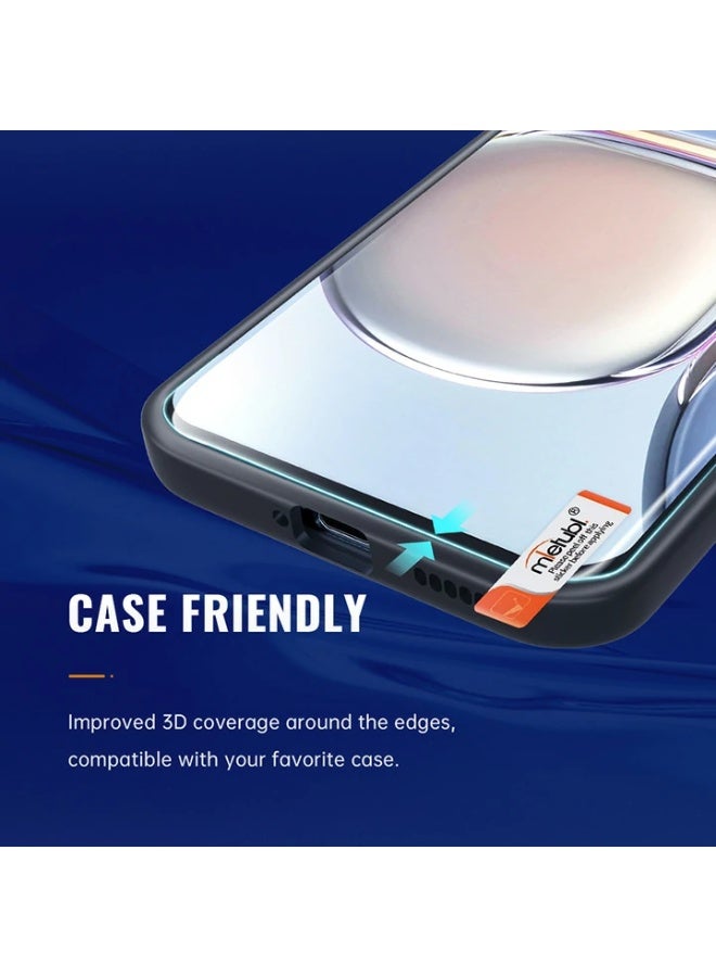 Mietubl Full Glue Curved Tempered Glass Screen Protector, 9H Hardness, Case Friendly, Bubble-Free, Fingerprint Quick Unlock Compatible with Honor 200 - Image 5