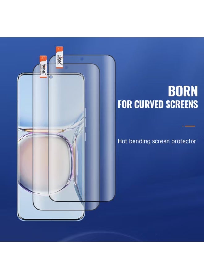 Mietubl Full Glue Curved Tempered Glass Screen Protector, 9H Hardness, Case Friendly, Bubble-Free, Fingerprint Quick Unlock Compatible with Honor 200 - Image 2
